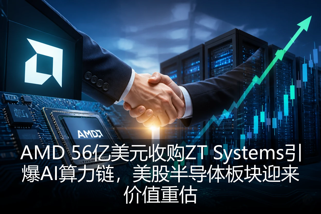 AMD 56亿美元收购ZT Systems引爆AI算力链，美股半导体板块迎来价值重估