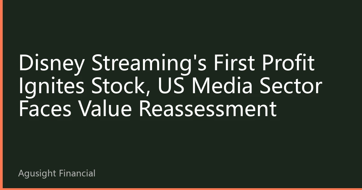Disney Streaming's First Profit Ignites Stock, US Media Sector Faces Value Reassessment